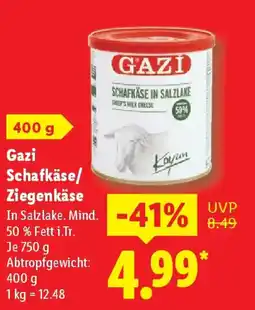 Lidl Gazi Schafkäse/ Ziegenkäse Angebot