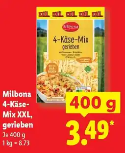 Lidl Milbona 4-Käse- Mix XXL, gerieben Angebot