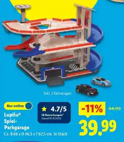 Lidl Lupilu Spiel- Parkgarage Angebot