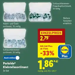 Lidl Parkside Kleinteilesortiment Angebot