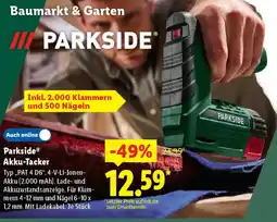 Lidl Parkside Akku-Tacker Angebot
