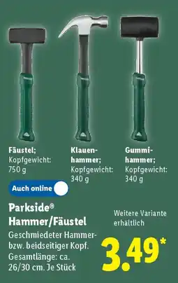 Lidl Parkside Hammer/Fäustel Angebot