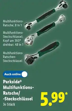 Lidl Parkside Multifunktions- Ratsche/ -Steckschlüssel Angebot