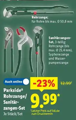 Lidl Parkside Rohrzange/ Sanitär- zangen-Set Angebot