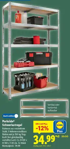 Lidl Parkside Schwerlastregal Angebot