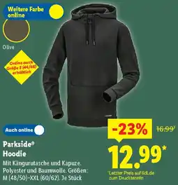 Lidl Parkside Hoodie Angebot
