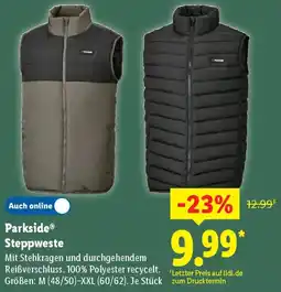 Lidl Parkside Steppweste Angebot