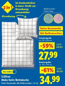 Lidl S.Oliver Mako-Satin-Bettwäsche Angebot