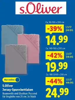 Lidl S.Oliver Jersey-Spannbettlaken Angebot