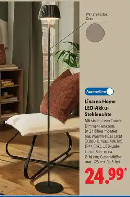 Lidl Livarno Home LED-Akku Stehleuchte Angebot