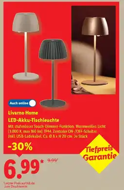 Lidl Livarno Home LED-Akku-Tischleuchte Angebot