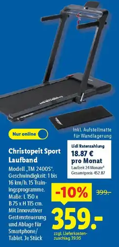 Lidl Christopeit Sport Laufband Angebot