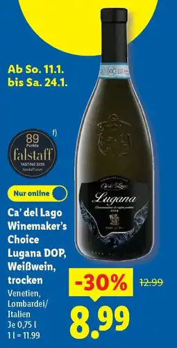 Lidl Ca' del Lago Winemaker's Choice Lugana DOP, Weißwein, trocken Angebot