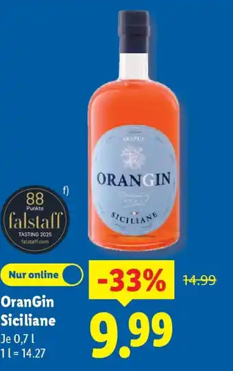 Lidl OranGin Siciliane Angebot