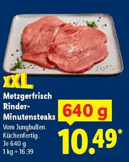Lidl Metzgerfrisch Rinder- Minutensteaks Angebot