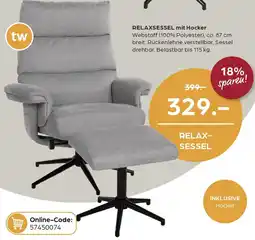Möbel Buss RELAXSESSEL mit Hocker Angebot