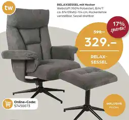 Möbel Buss RELAXSESSEL mit Hocker Angebot
