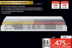 Zurbrüggen Matratze Die Novel Pulse 240 TTFK-Modelle Angebot