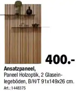 Zurbrüggen Dieter Knoll Ansatzpaneel Angebot