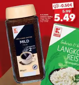Kaufland K-CLASSIC Löslicher Kaffee Classic oder Mild Angebot
