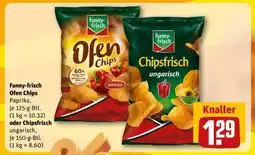 REWE Funny-frisch Ofen Chips Paprika oder Chipsfrisch ungarisch Angebot