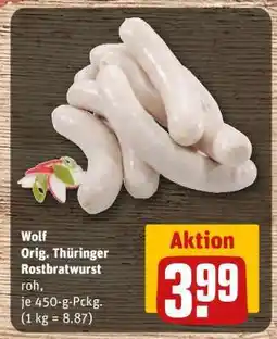 REWE Wolf Orig. Thüringer Rostbratwurst Angebot
