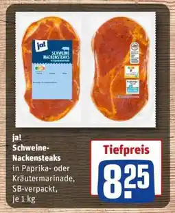 REWE ja! Schweine-Nackensteaks Angebot