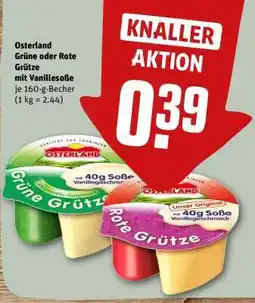 REWE Osterland Grüne oder Rote Grütze mit Vanillesoße Angebot