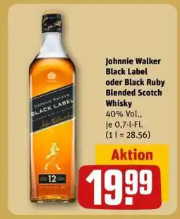 REWE Johnnie Walker Black Label oder Black Ruby Blended Scotch Whisky Angebot