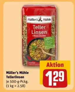 REWE Müller's Mühle Tellerlinsen Angebot