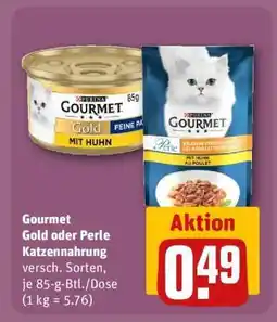 REWE Gourmet Gold oder Perle Katzennahrung Angebot
