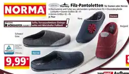 Norma Ronley Filz-Pantoletten Angebot