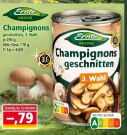 Norma Champignons geschnitten, 3. Wahl Angebot