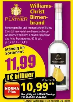 Norma Williams-Christ Birnenbrand Angebot