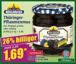 Norma Thüringer Pflaumenmus Angebot