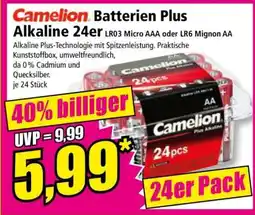 Norma Camelion Batterien Plus Alkaline 24er Angebot