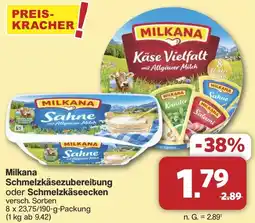 Famila Nord West Milkana Schmelzkäsezubereitung oder Schmelzkäseecken Angebot