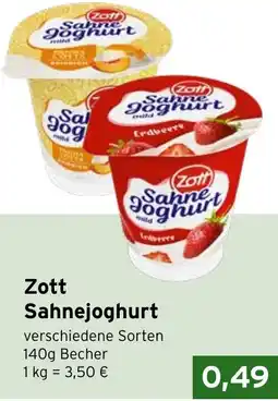 CAP Markt Zott Sahnejoghurt Angebot