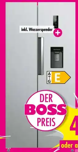 Möbel Boss PKM Kühlschrank Side-by-Side SBS490NFWDIXJ Angebot