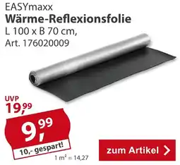 Sonderpreis Baumarkt EASYmaxx Wärme-Reflexionsfolie Angebot