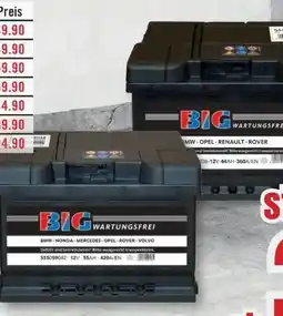 B1 Discount Baumarkt BIG Batterie Industrie Germany Auto-Batterie Angebot
