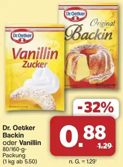 Famila Nord West Dr. Oetker Backin oder Vanillin Angebot