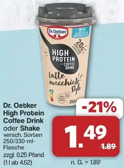 Famila Nord West Dr. Oetker High Protein Coffee Drink oder Shake Angebot