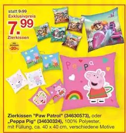 Möbelzentrum Pforzheim Zierkissen paw patrol oder peppa pig Angebot