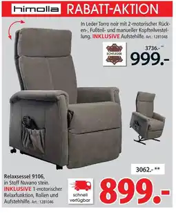 Zurbrüggen Himolla relaxsessel in leder torro noir Angebot