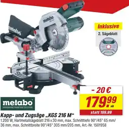 toom Baumarkt Metabo kgs 216 m Angebot