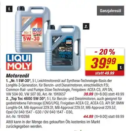 toom Baumarkt Liqui moly nr. 1 5w-30 Angebot