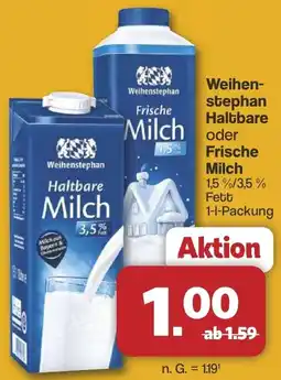 Famila Nord West Weihenstephan Haltbare oder Frische Milch Angebot