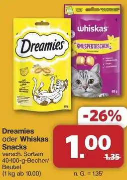 Famila Nord West Dreamies oder Whiskas Snacks Angebot