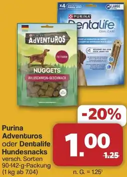 Famila Nord West Purina Adventuros oder Dentalife Hundesnacks Angebot